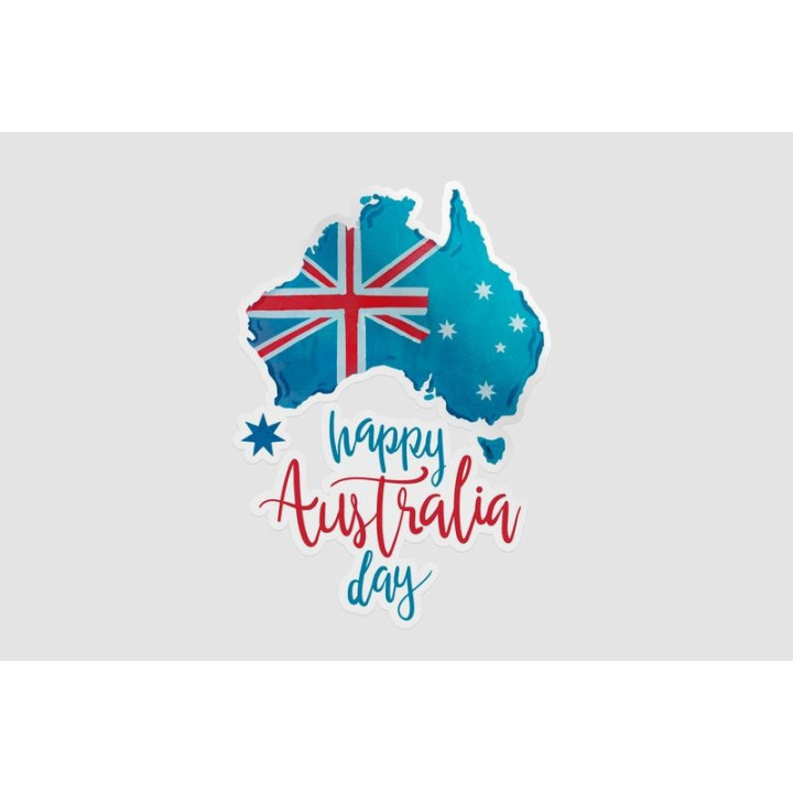 Happy Australia Day Style 205 Sticker - DecalsHouse