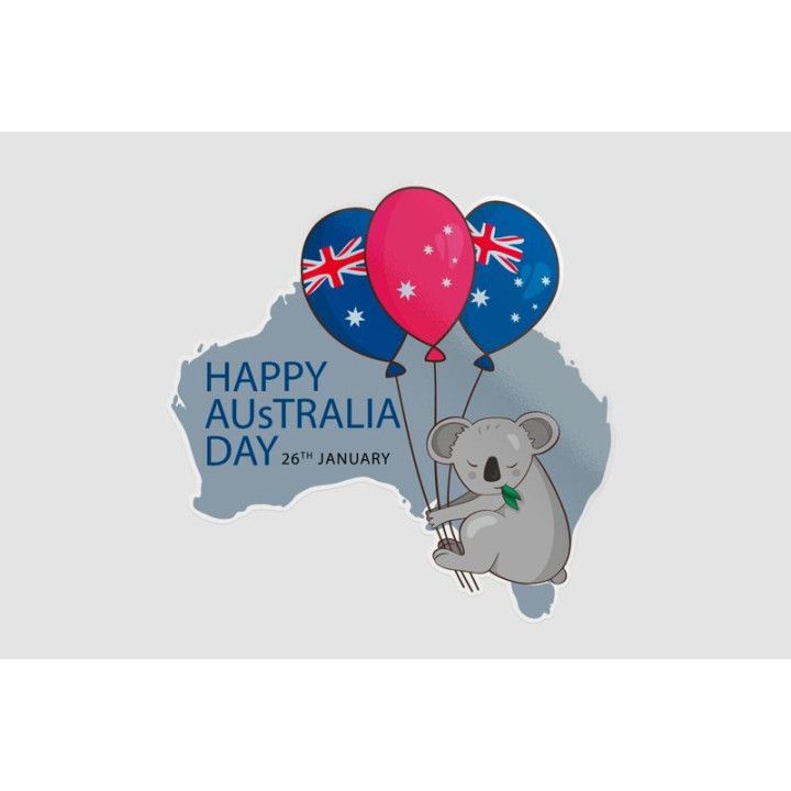 Happy Australia Day Style 233 Sticker - DecalsHouse