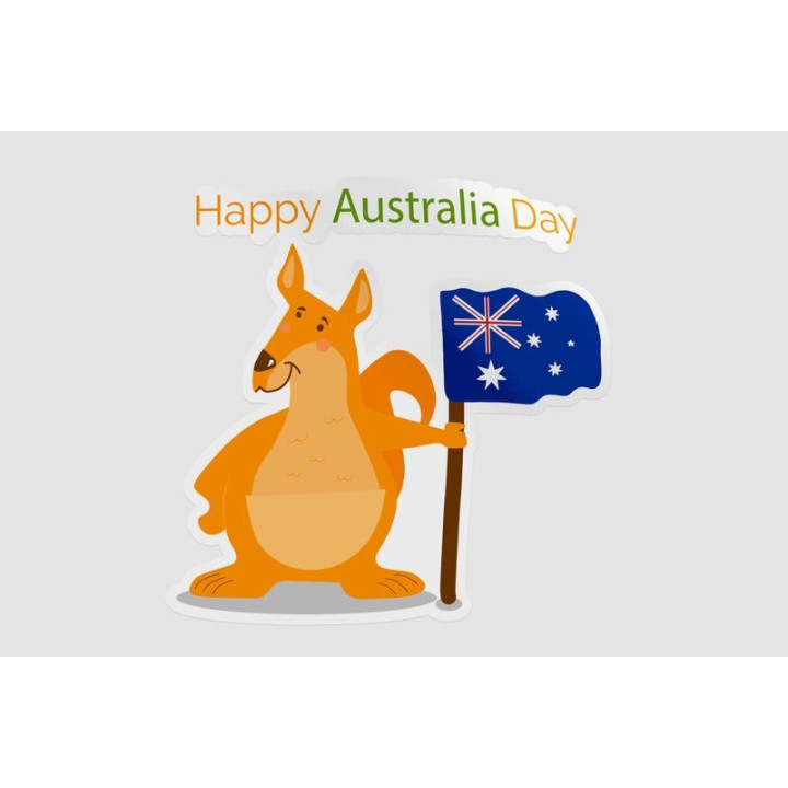 Happy Australia Day Style 235 Sticker - DecalsHouse