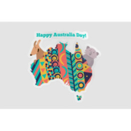 Happy Australia Day Style 243 Sticker - DecalsHouse