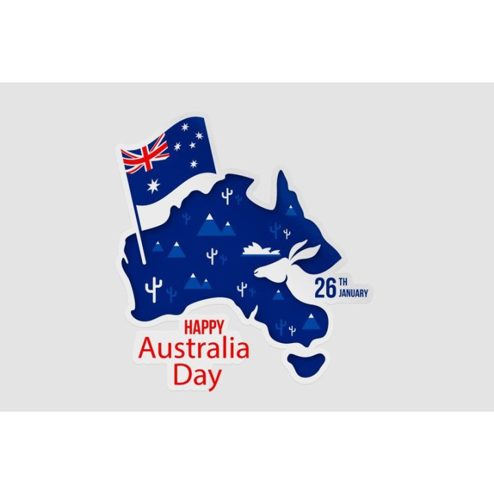 Happy Australia Day Style 247 Sticker - DecalsHouse