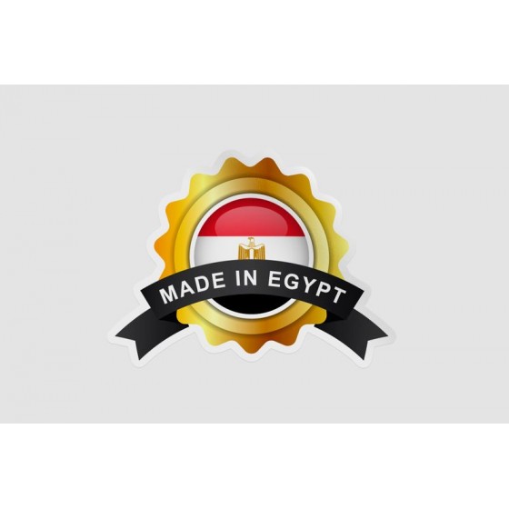 Egypt Flag Label Badge Style 3