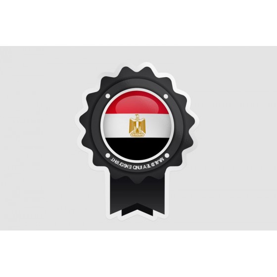 Egypt Flag Label Badge