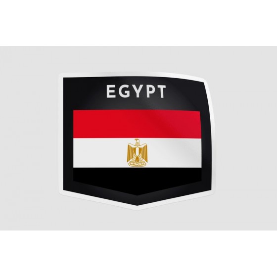 Egypt Flag Label Style 2