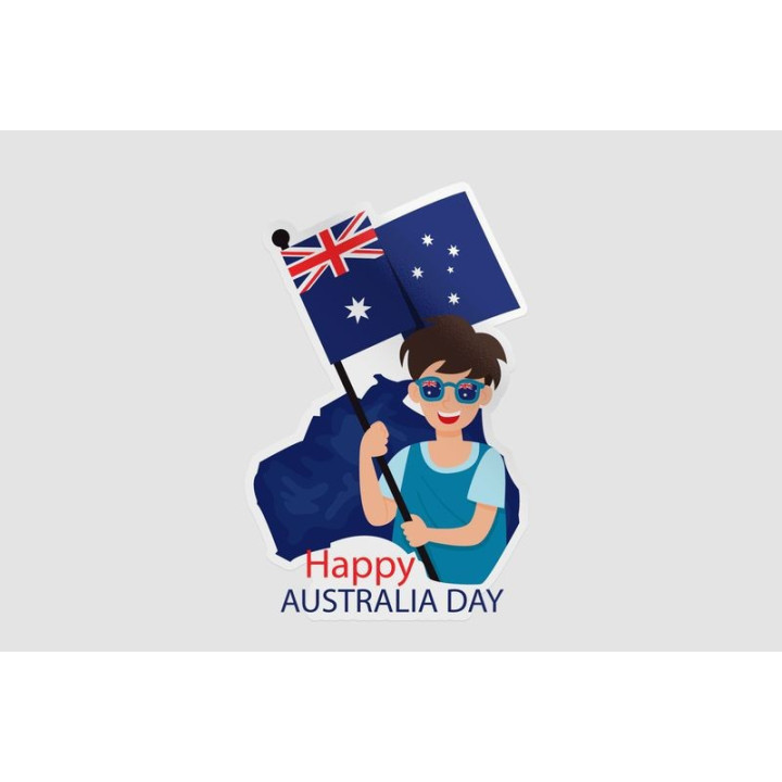 Happy Australia Day Style 258 Sticker - DecalsHouse