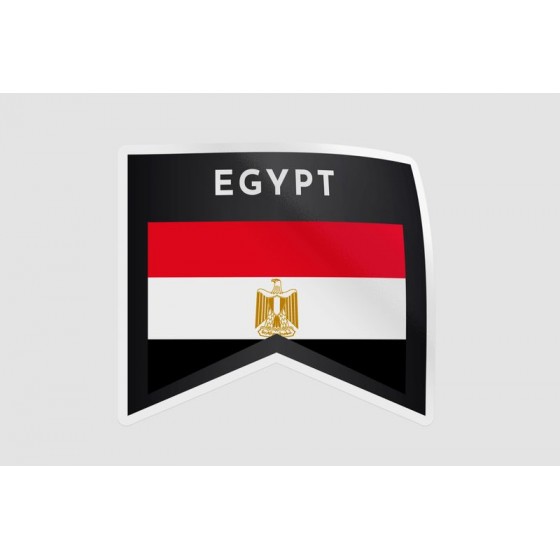 Egypt Flag Label Style 4