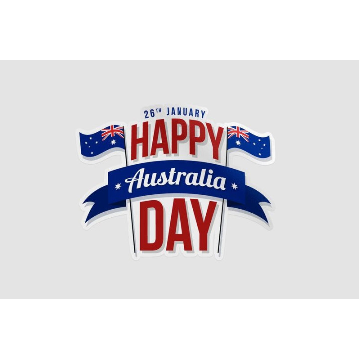 Happy Australia Day Style 263 Sticker - DecalsHouse