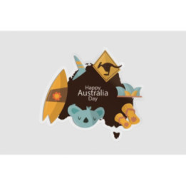 Happy Australia Day Style 269 Sticker - DecalsHouse