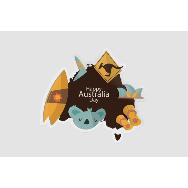 Happy Australia Day Style 269 Sticker - DecalsHouse