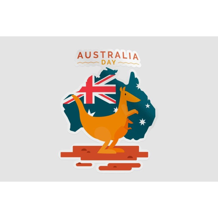 Happy Australia Day Style 283 Sticker - DecalsHouse