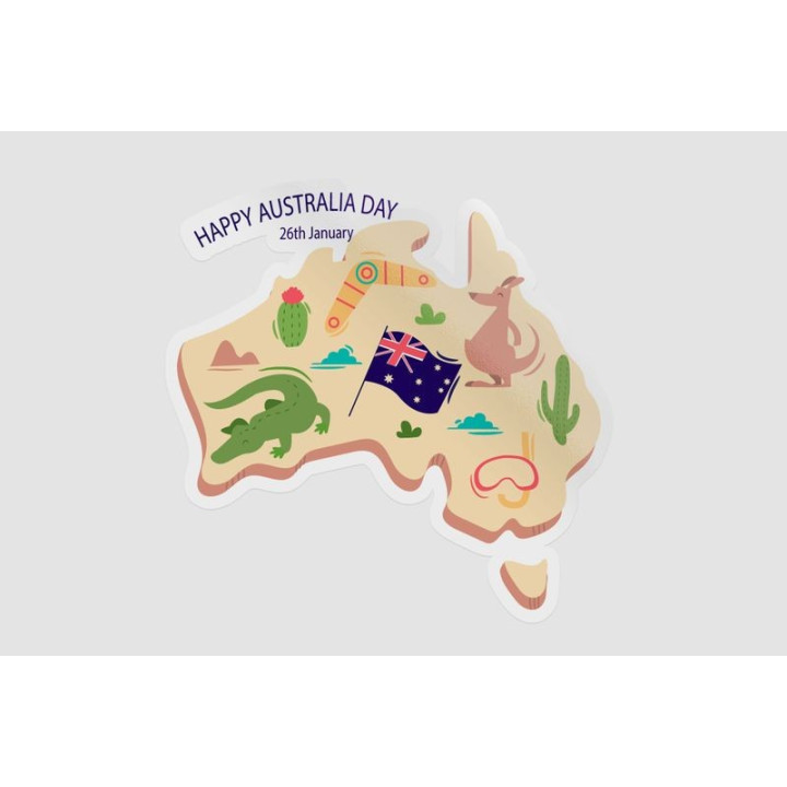Happy Australia Day Style 292 Sticker - DecalsHouse