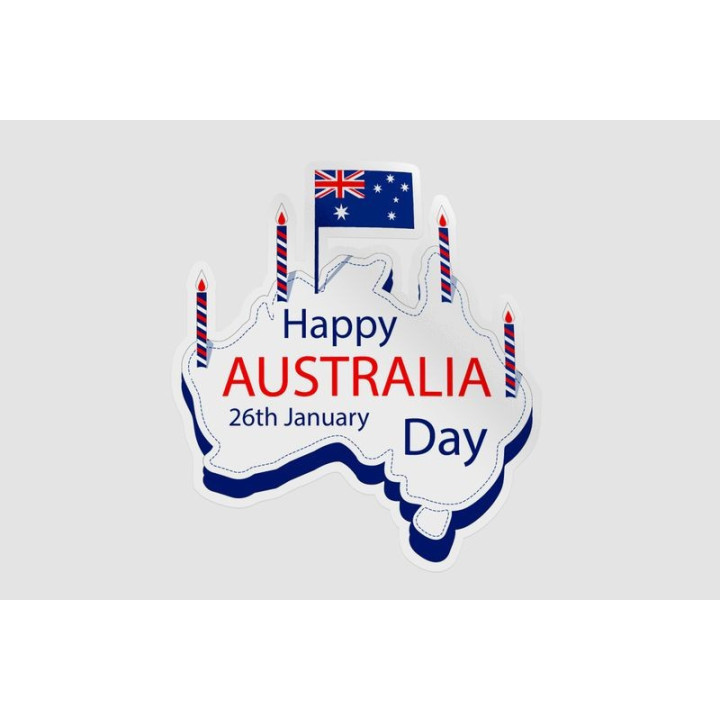 Happy Australia Day Style 295 Sticker - DecalsHouse