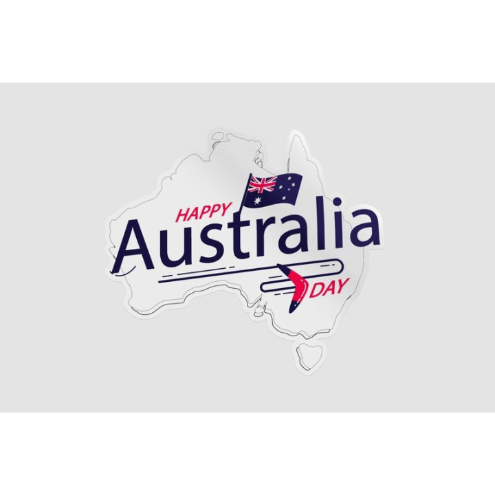 Happy Australia Day Style 296 Sticker - DecalsHouse