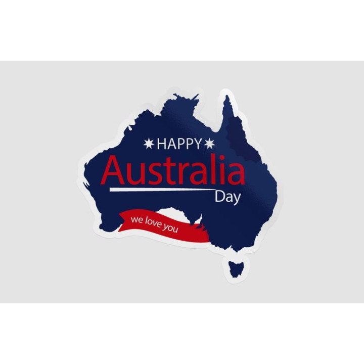 Happy Australia Day Style 3 Sticker - DecalsHouse