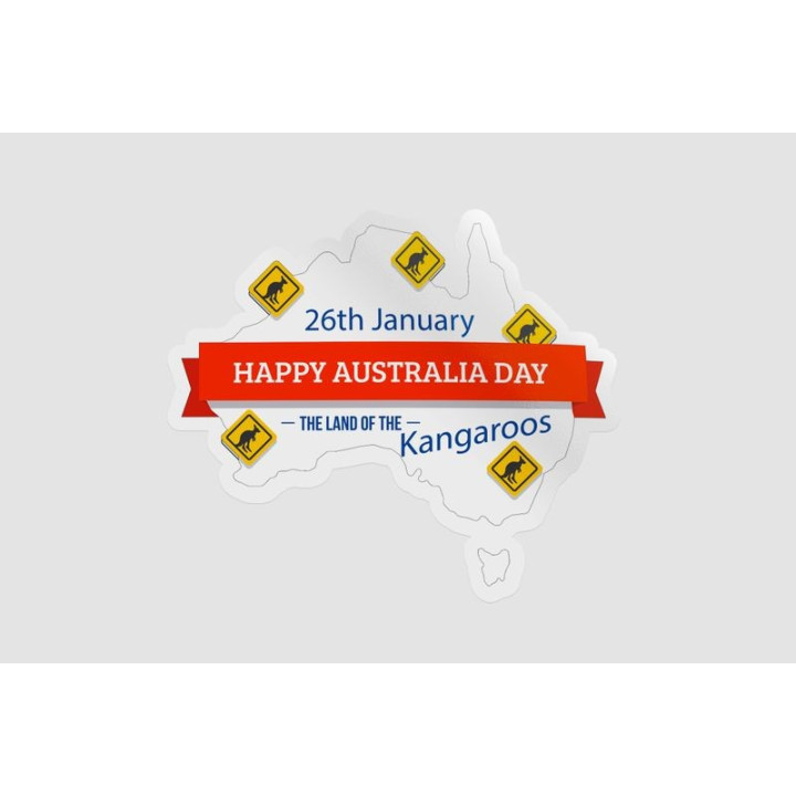Happy Australia Day Style 307 Sticker - DecalsHouse
