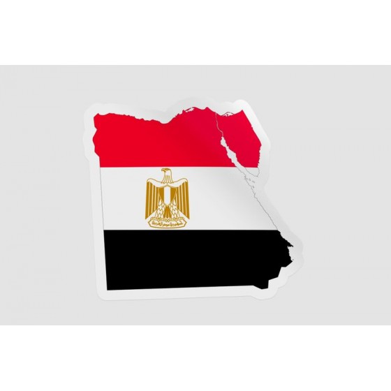 Egypt Map Flag Style 3