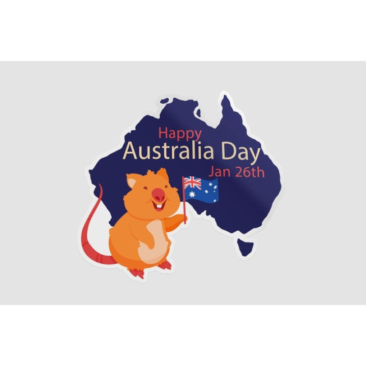 Happy Australia Day Style 48 Sticker - DecalsHouse