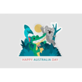 Happy Australia Day Style 59 Sticker - DecalsHouse
