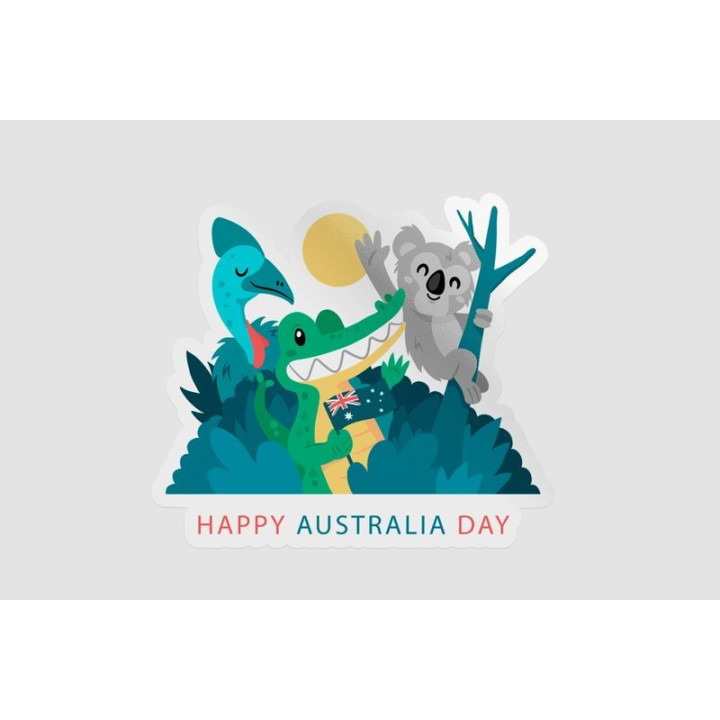 Happy Australia Day Style 59 Sticker - DecalsHouse