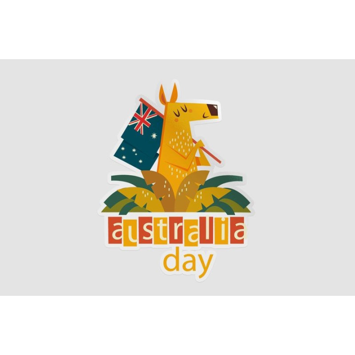 Happy Australia Day Style 61 Sticker - DecalsHouse