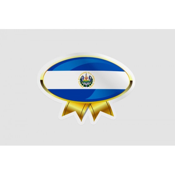 El Salvador Flag Badge Style 2
