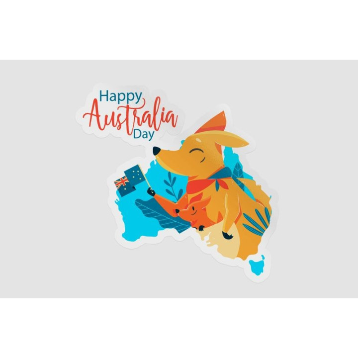 Happy Australia Day Style 63 Sticker - DecalsHouse