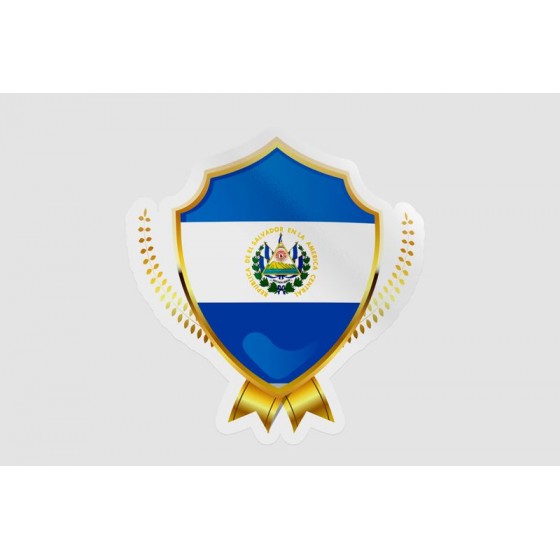 El Salvador Flag Badge Style 6
