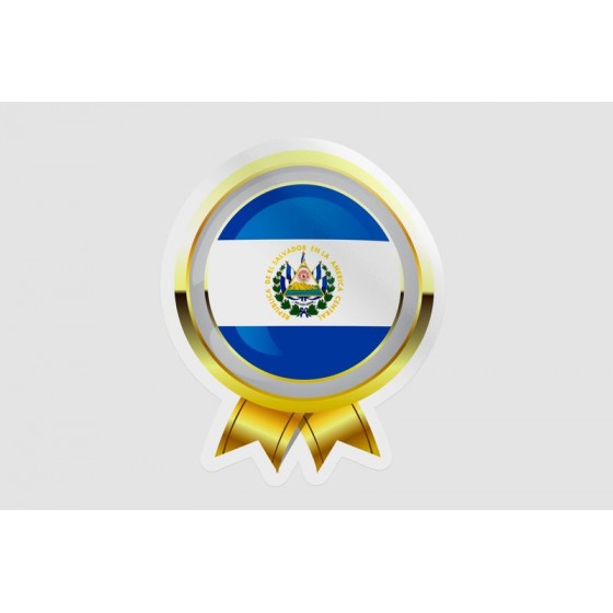 El Salvador Flag Badge Style 9