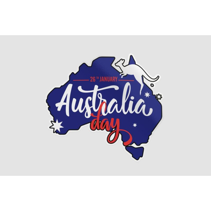 Happy Australia Day Style 99 Sticker - DecalsHouse