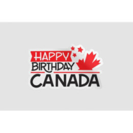 Happy Birthday Canada Sticker - DecalsHouse