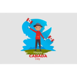 Happy Canada Day Style 13 Sticker - DecalsHouse