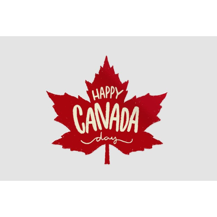 Happy Canada Day Style 16 Sticker - DecalsHouse