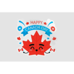Happy Canada Day Style 22 Sticker - DecalsHouse