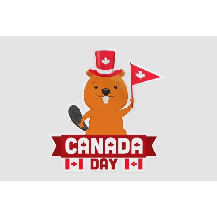 Happy Canada Day Style 32 Sticker - DecalsHouse