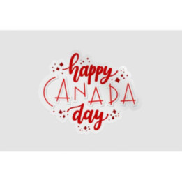 Happy Canada Day Style 37 Sticker - DecalsHouse