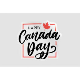 Happy Canada Day Style 5 Sticker - DecalsHouse