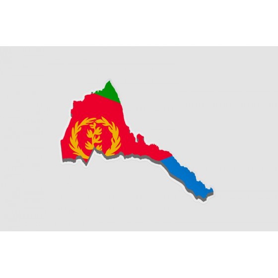 Eritrea Map Flag