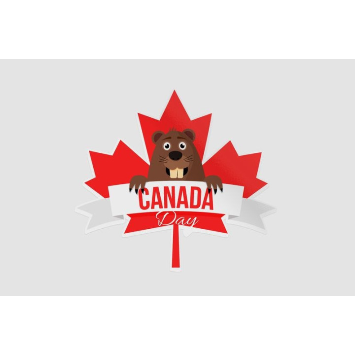 Happy Canada Day Style 52 Sticker - DecalsHouse