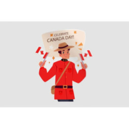 Happy Canada Day Style 55 Sticker - DecalsHouse