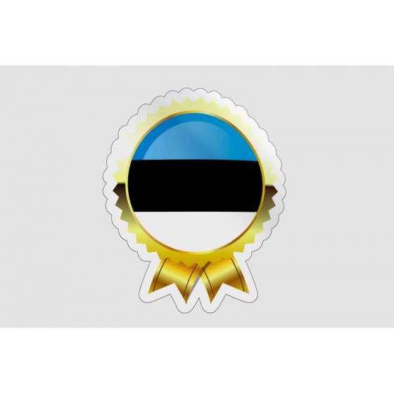 Estonia Flag Badge Style 3