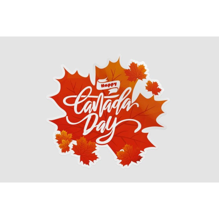Happy Canada Day Style 65 Sticker - DecalsHouse