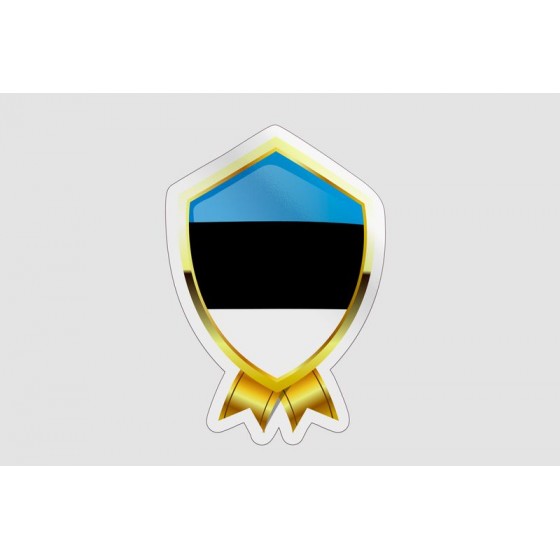 Estonia Flag Badge Style 4