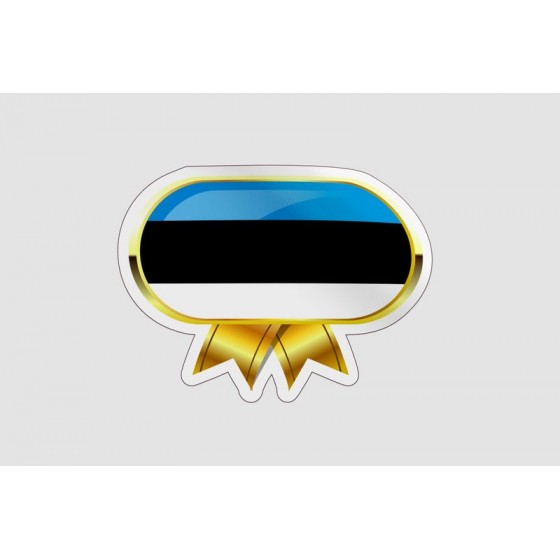Estonia Flag Badge Style 5