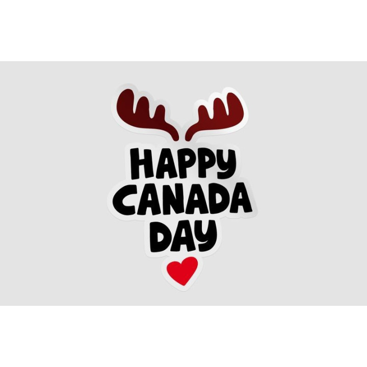Happy Canada Day Style 67 Sticker - DecalsHouse