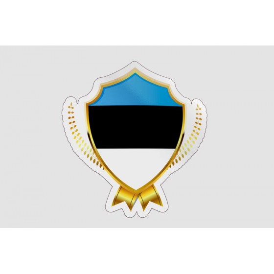 Estonia Flag Badge Style 6