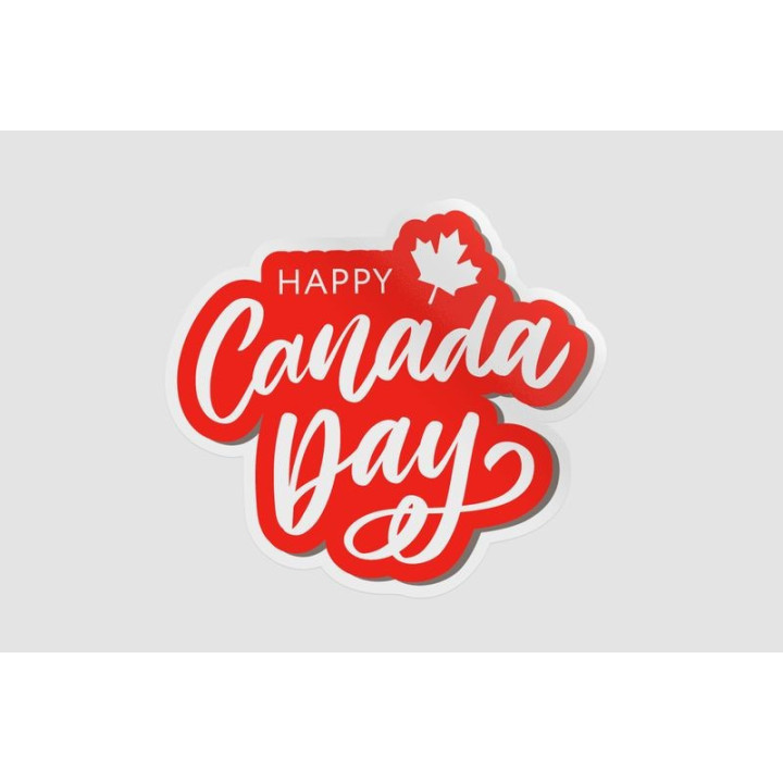 Happy Canada Day Style 68 Sticker - DecalsHouse