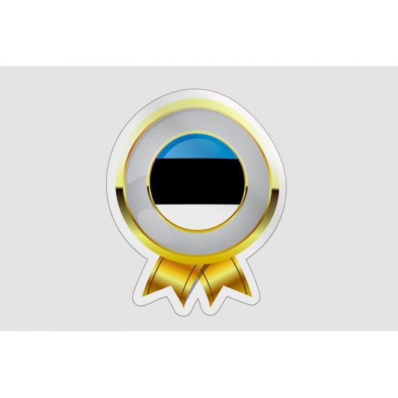 Estonia Flag Badge Style 7