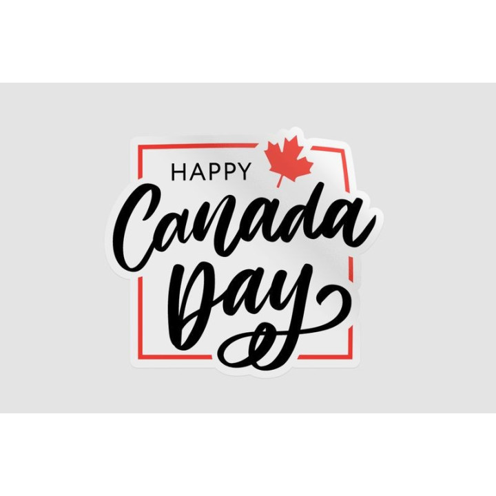 Happy Canada Day Style 69 Sticker - DecalsHouse