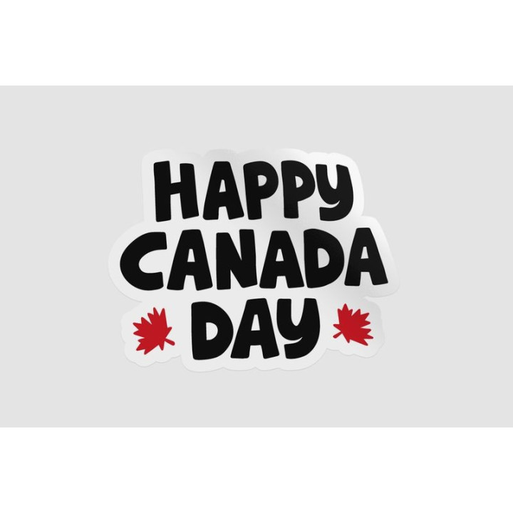 Happy Canada Day Style 72 Sticker - DecalsHouse