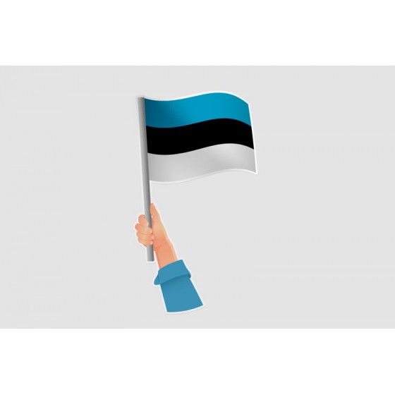 Estonia Flag Hand Style 2